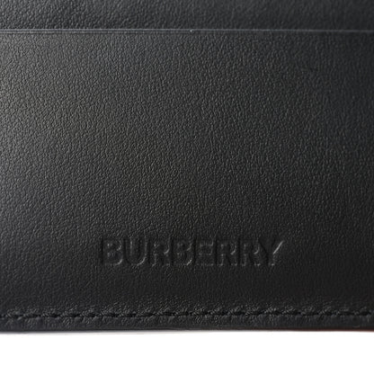 Burberry Canvas Icon Stripe Calfskin Embossed Bi-Fold Wallet Black 5 of 6