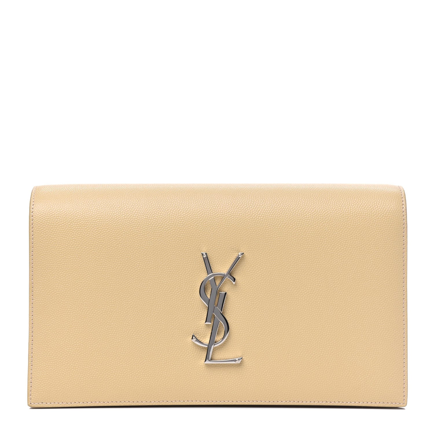 Saint Laurent Grain De Poudre Classic Kate Monogram Clutch Nude Powder 1 of 5