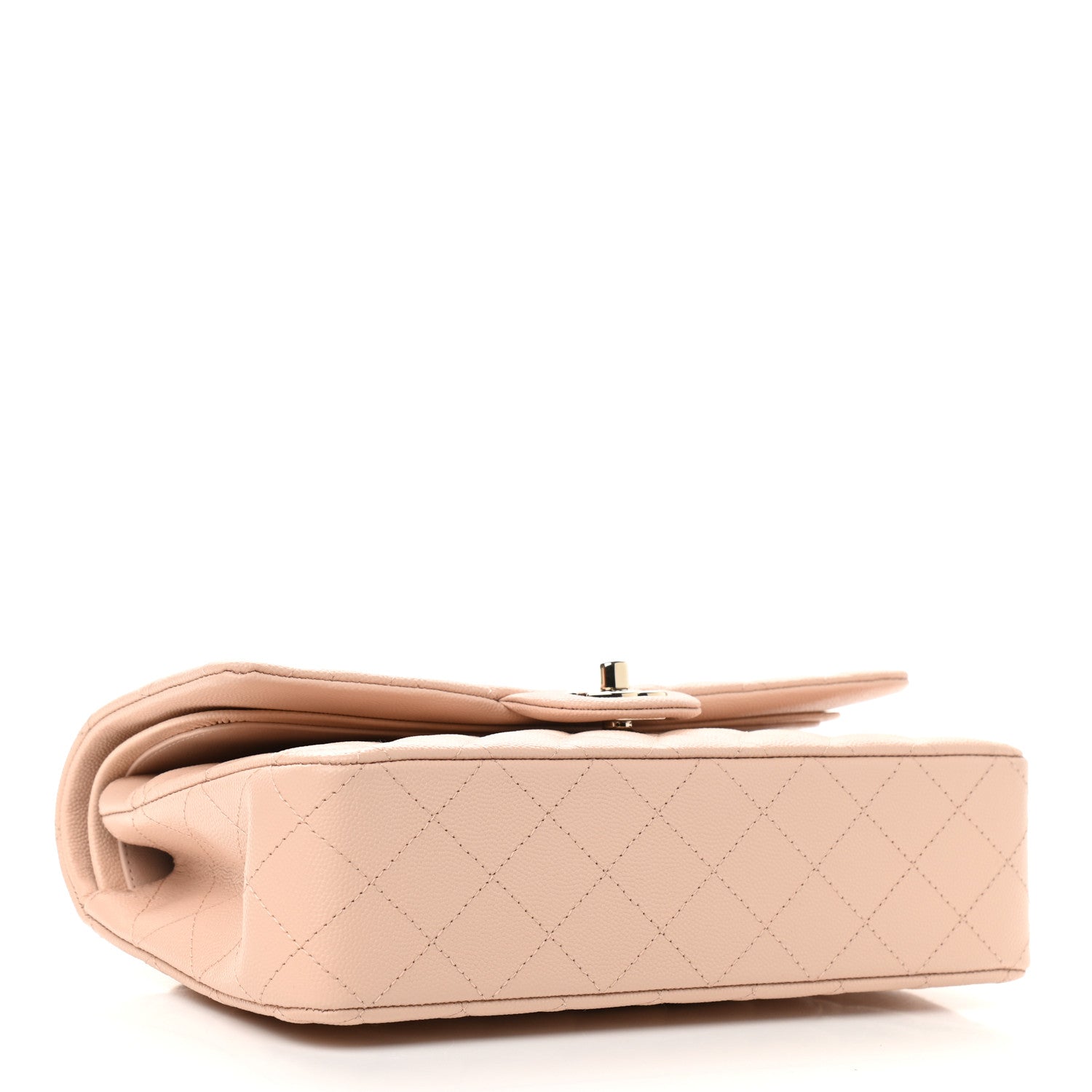 Chanel Caviar Quilted Medium Double Flap Light Beige 4 of 9