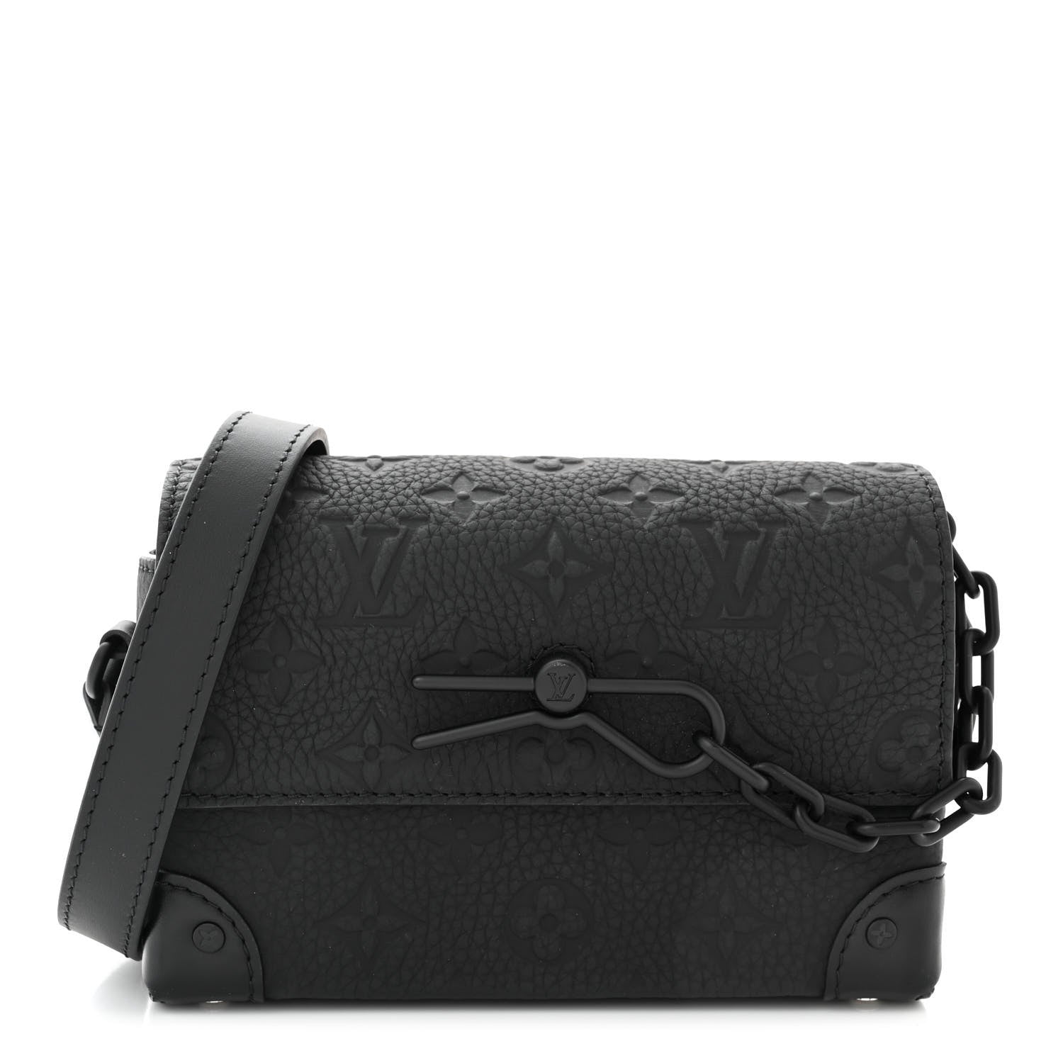 Louis Vuitton Taurillon Monogram Steamer Wearable Wallet Black 1 of 9