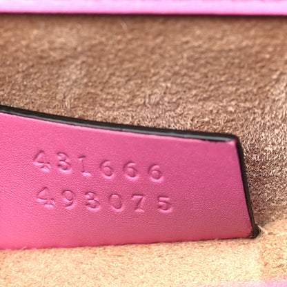 Gucci Vitello Fontanella Web Mini Sylvie Chain Shoulder Bag Pink Tropical Flower 7 of 9