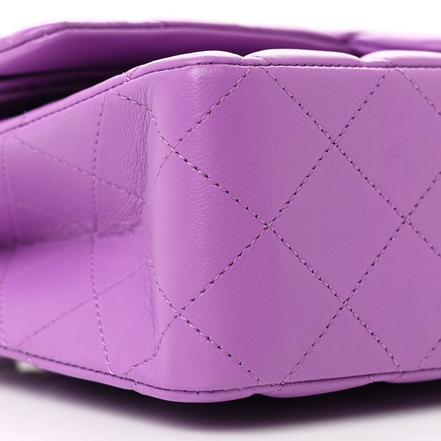 Chanel Lambskin Quilted Medium Double Flap Purple 9 of 12