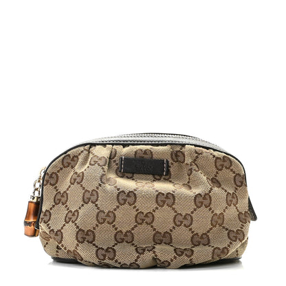 Gucci Monogram Medium Bamboo Cosmetic Case Dark Brown 1 of 7