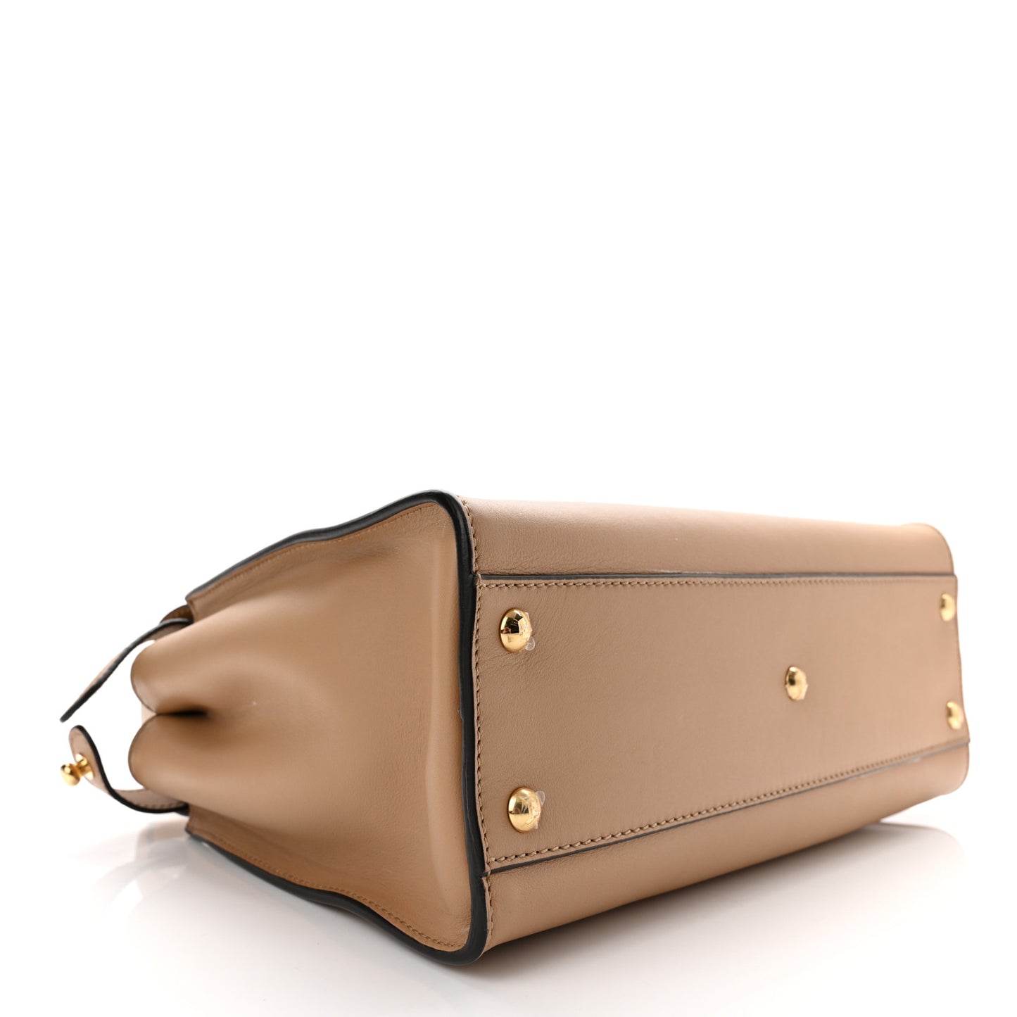 Vitello Seta Nabuk Pequin Medium Peekaboo Iconic Satchel Cuoio Tobacco Moro
