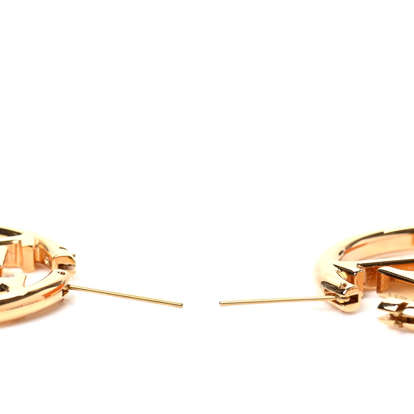 Metal Louise Hoop Earrings Gold