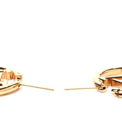 Louis Vuitton Metal Louise Hoop Earrings Gold 3 of 5
