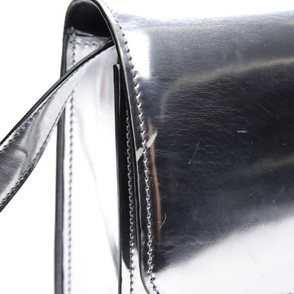 Celine Mirror Box Calfskin Medium Classic Box Flap Bag Silver 11 of 12