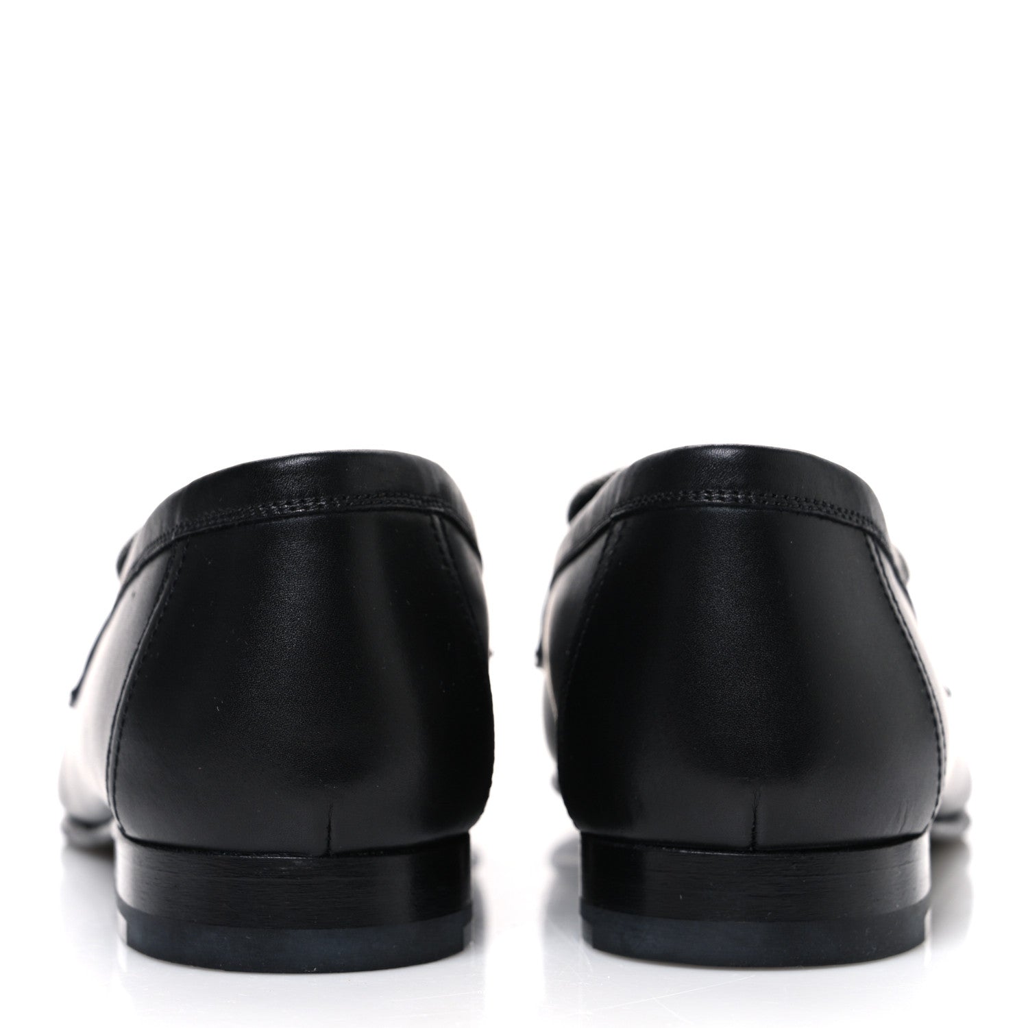 Hermes Toile De Coton Calfskin Womens Paris Loafers 37 Black Prunoir 6 of 11
