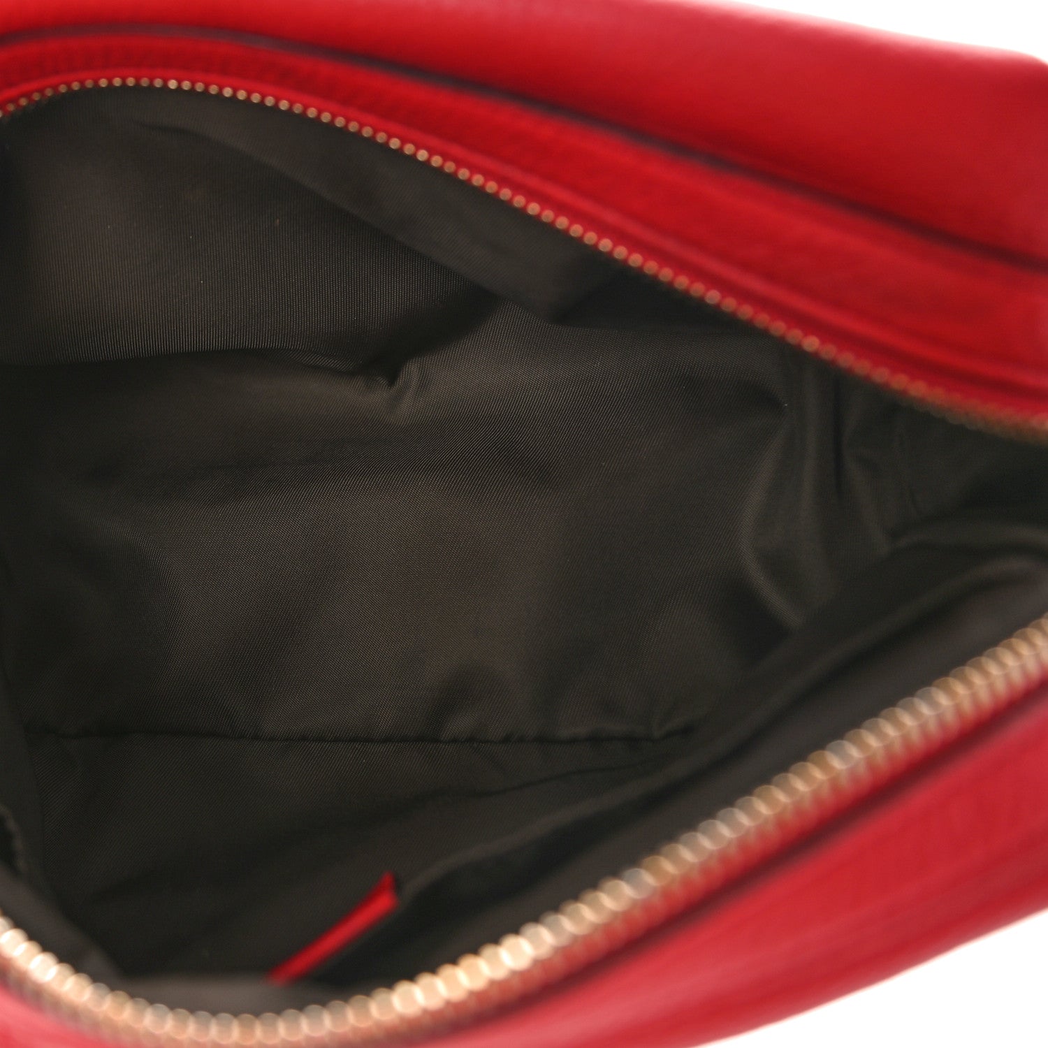 Gucci Pebbled Calfskin Soho Large Cosmetic Case Red 5 of 9