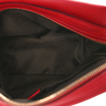 Gucci Pebbled Calfskin Soho Large Cosmetic Case Red 5 of 9