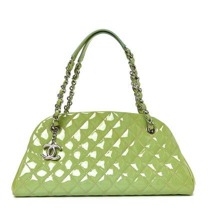 Chanel Patent Quilted Medium Just Mademoiselle Light Green 1 of 9