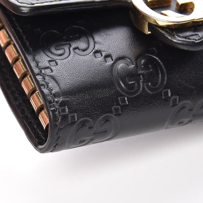 Gucci Guccissima Icon Signature 6 Key Holder Case Black 15 of 20