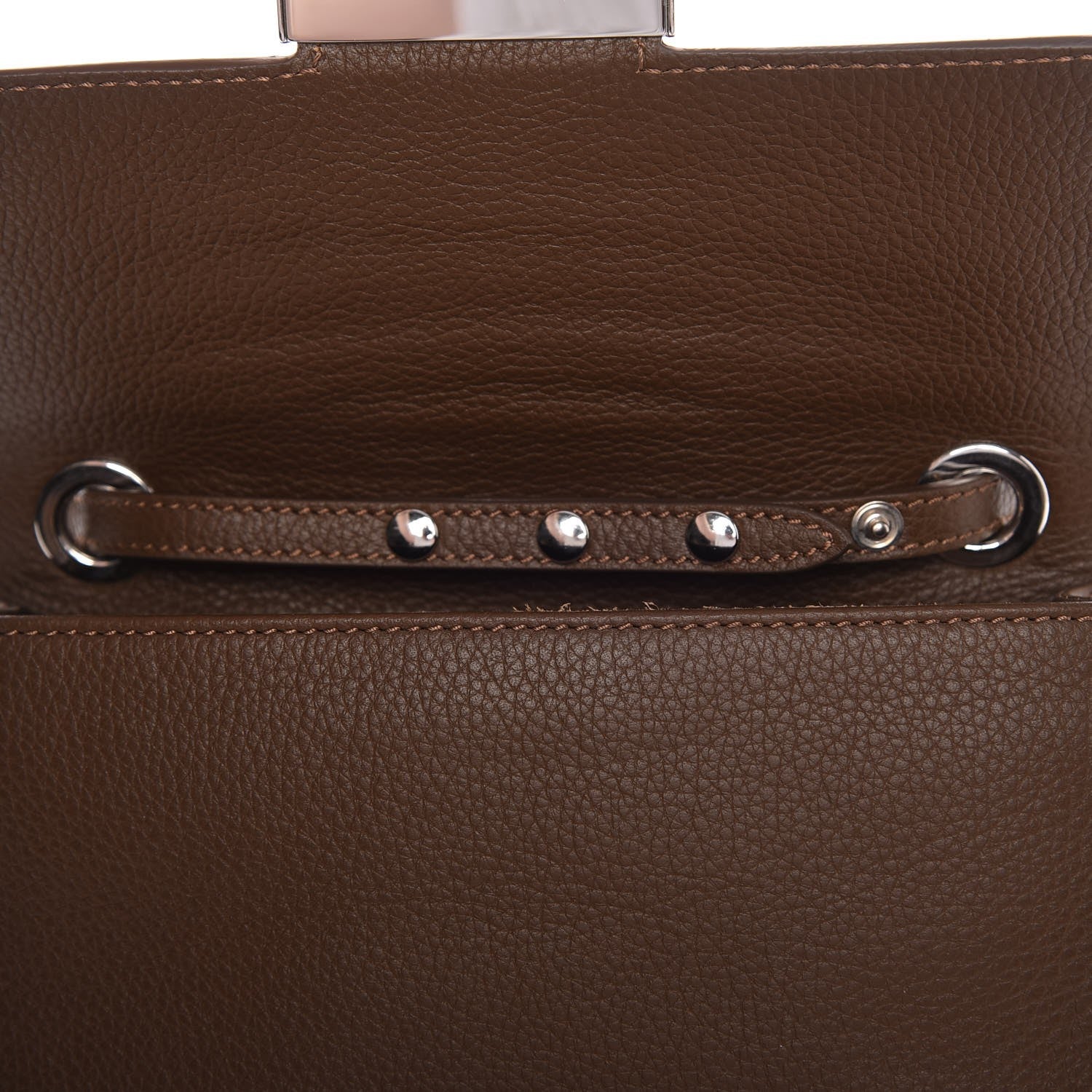 Jimmy Choo Pebbled Calfskin Rebel Crossbody Bag Brown 9 of 9