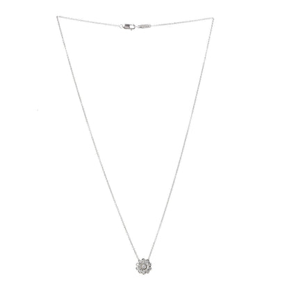 Tiffany Platinum Diamond Flower Necklace 3 of 6