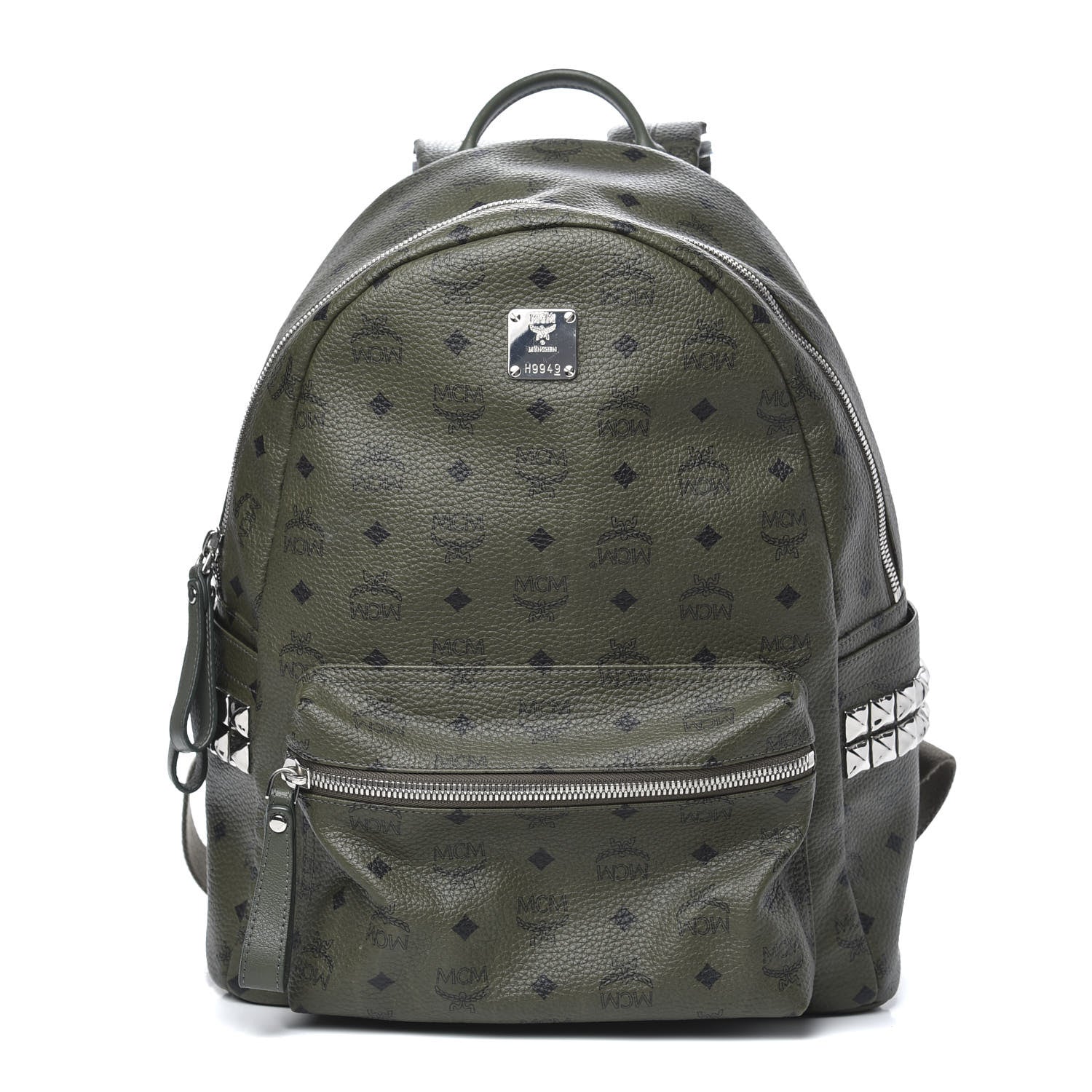 MCM Visetos Medium Side Studs Stark Backpack Rosin 1 of 9