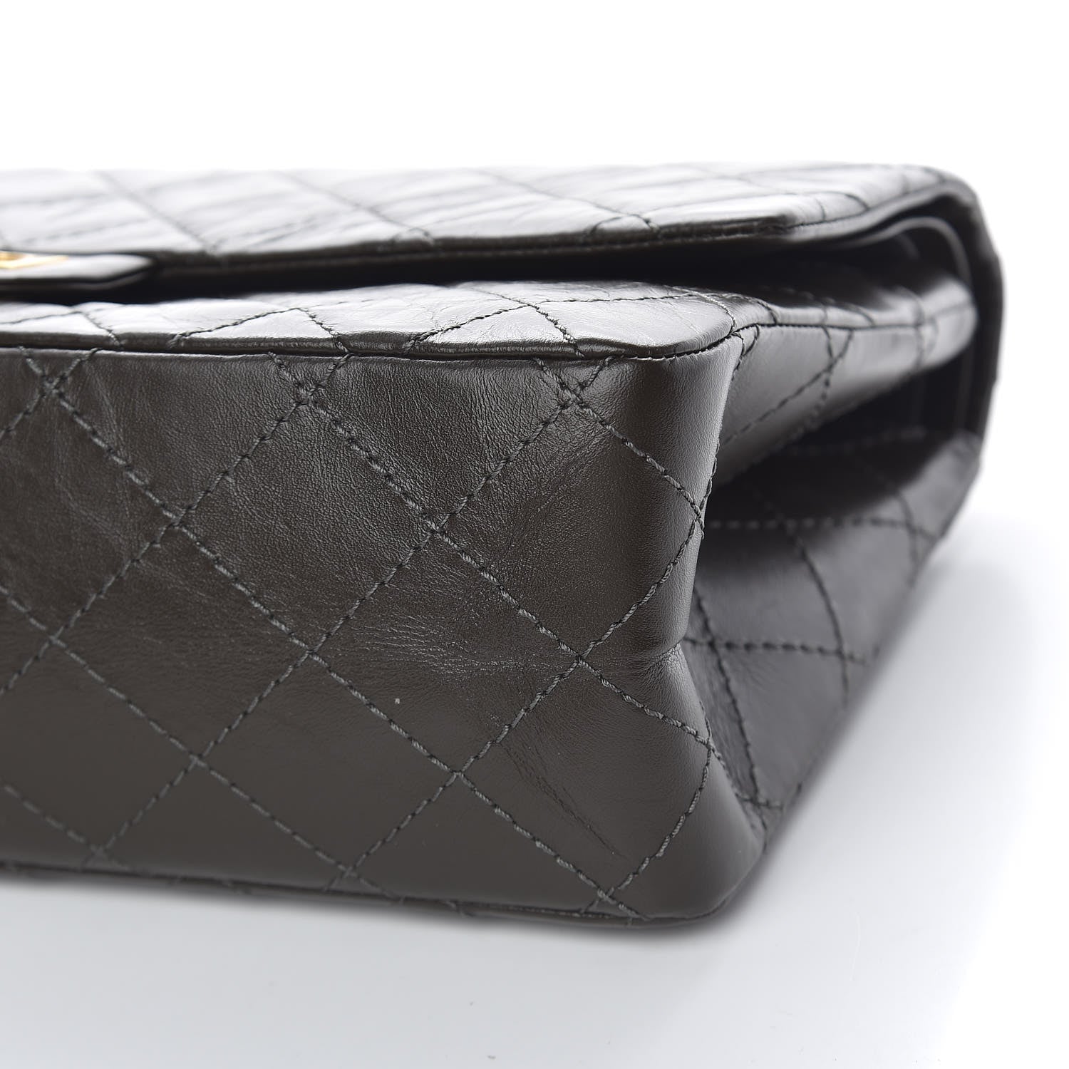 Chanel Aged Calfskin Quilted 2.55 Reissue 226 Flap Dark Khaki 10 of 11