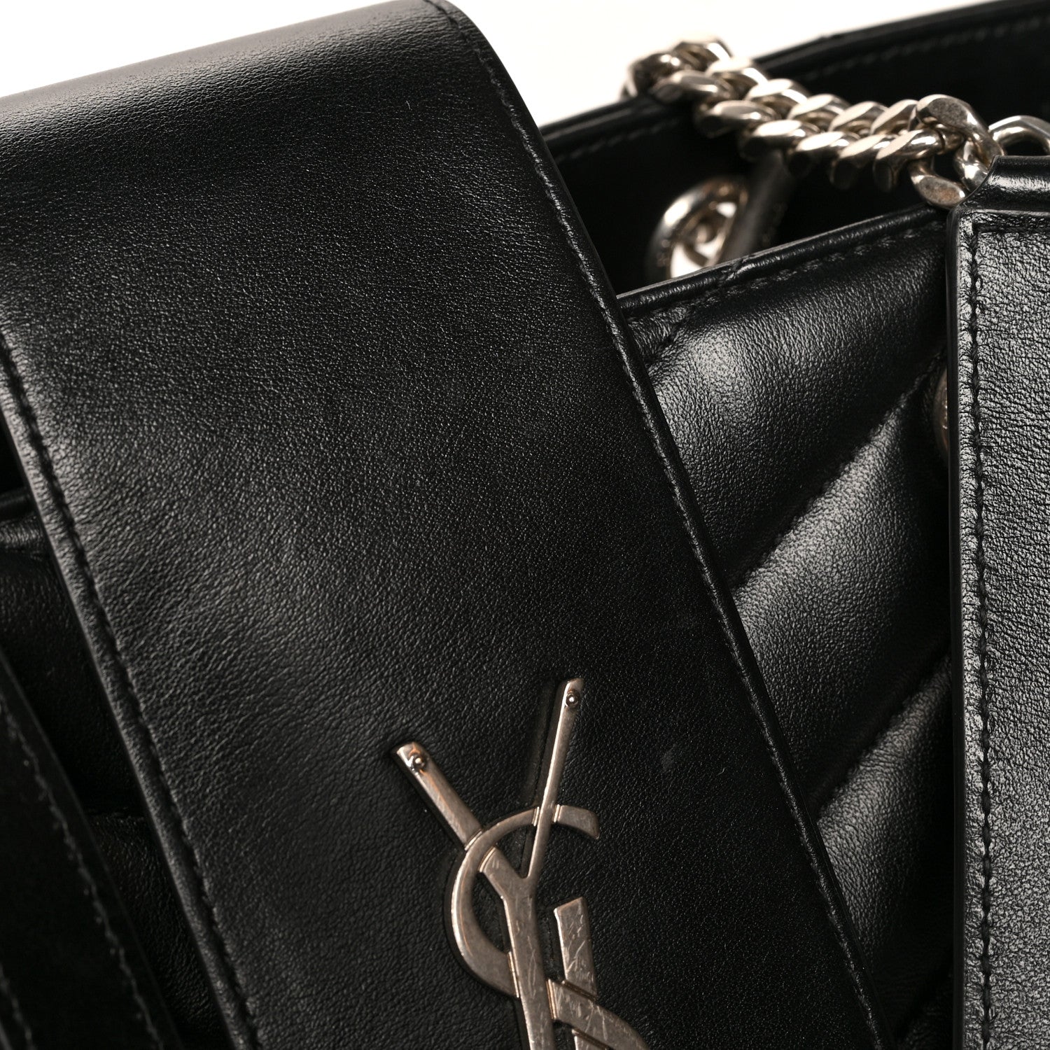 Saint Laurent Calfskin Y Quilted Monogram Large Loulou Shopper Black 16 of 16