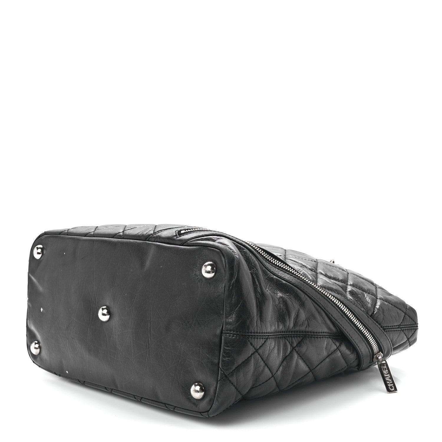 Chanel Aged Calfskin Quilted Large Cotton Club Tote Black 9 of 11