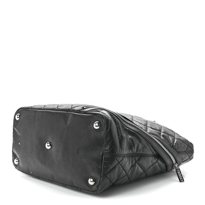 Chanel Aged Calfskin Quilted Large Cotton Club Tote Black 9 of 11