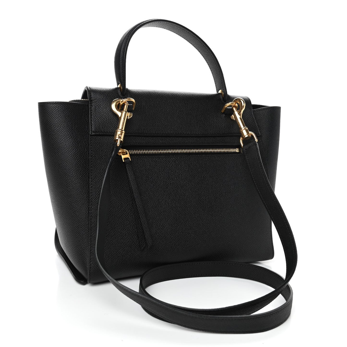 Grained Calfskin Micro Belt Bag Black