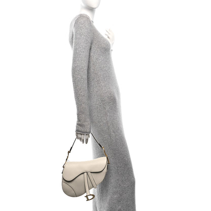Christian Dior Grained Calfskin Saddle Bag White 2 of 11