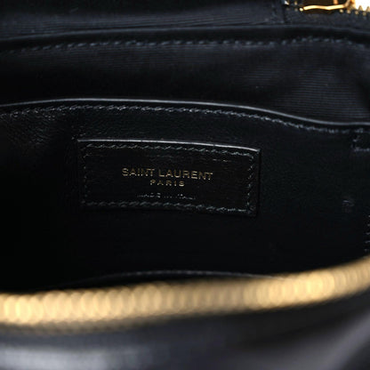 Saint Laurent Grain de Poudre Quilted 80's Vanity Bag Black 8 of 9