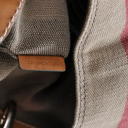 Burberry Canvas Mega Check Medium Susanna Hobo Saddle Brown 8 of 8