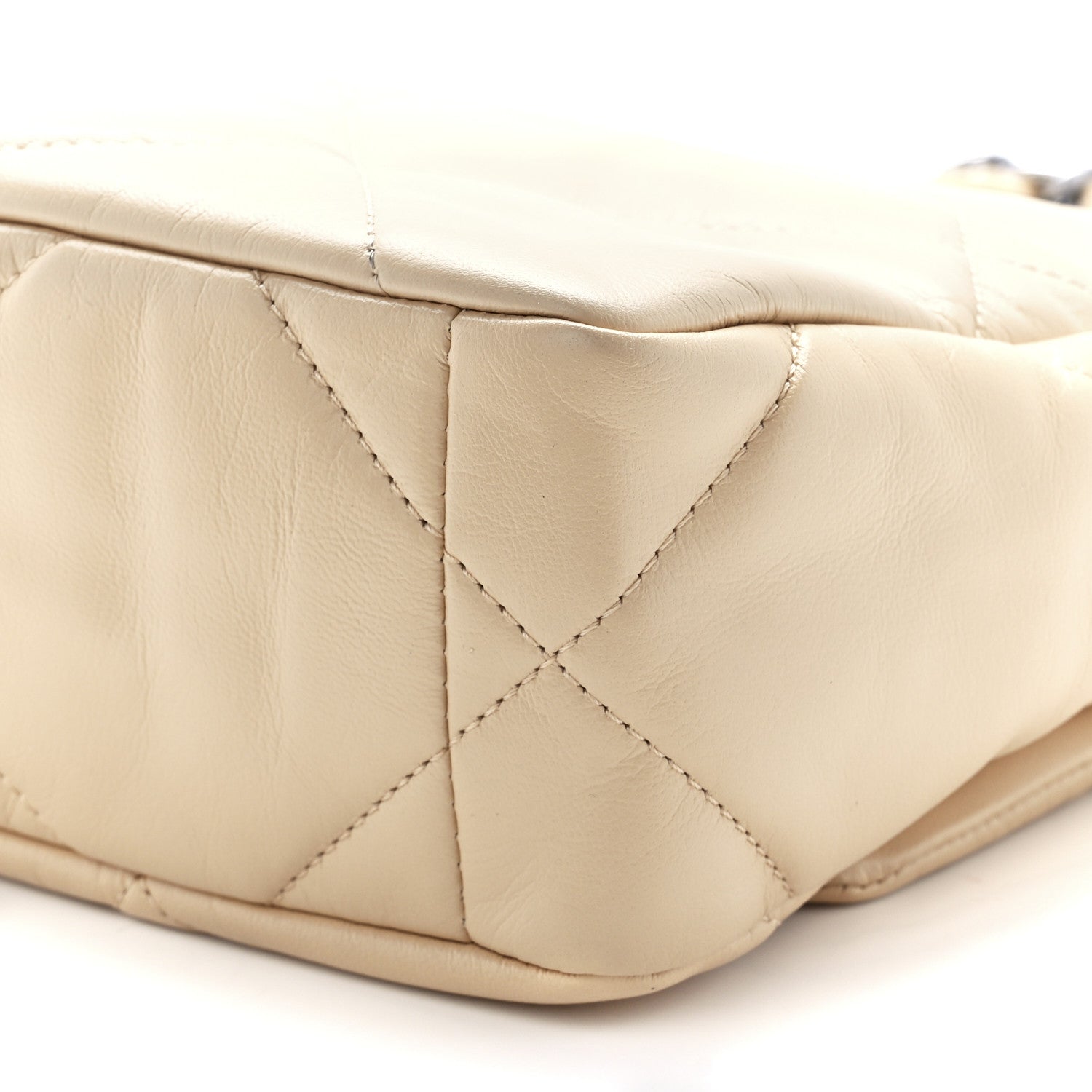 Chanel Lambskin Quilted Medium Chanel 19 Flap Light Beige 10 of 11