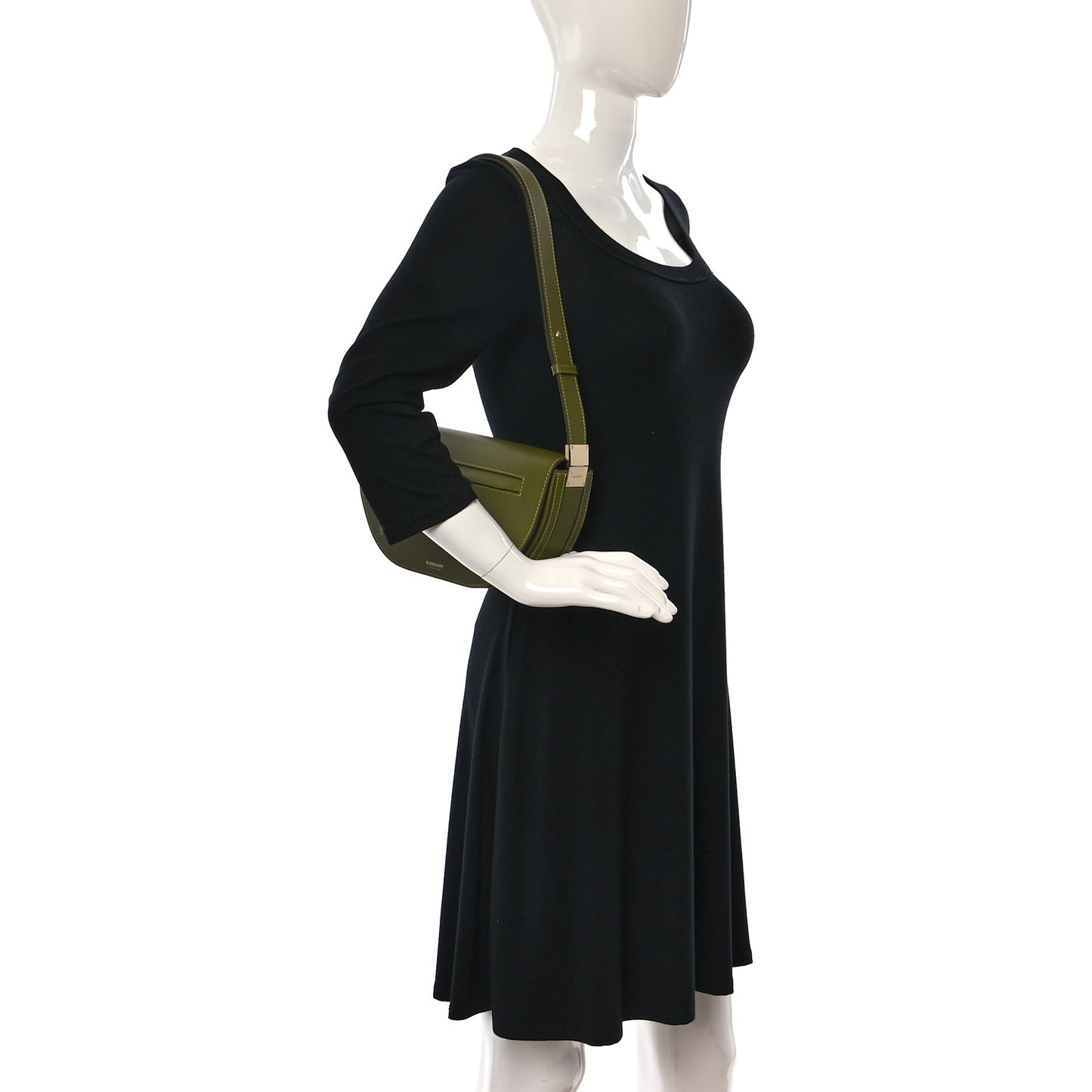 Calfskin Small Olympia Shoulder Bag Dark Fern