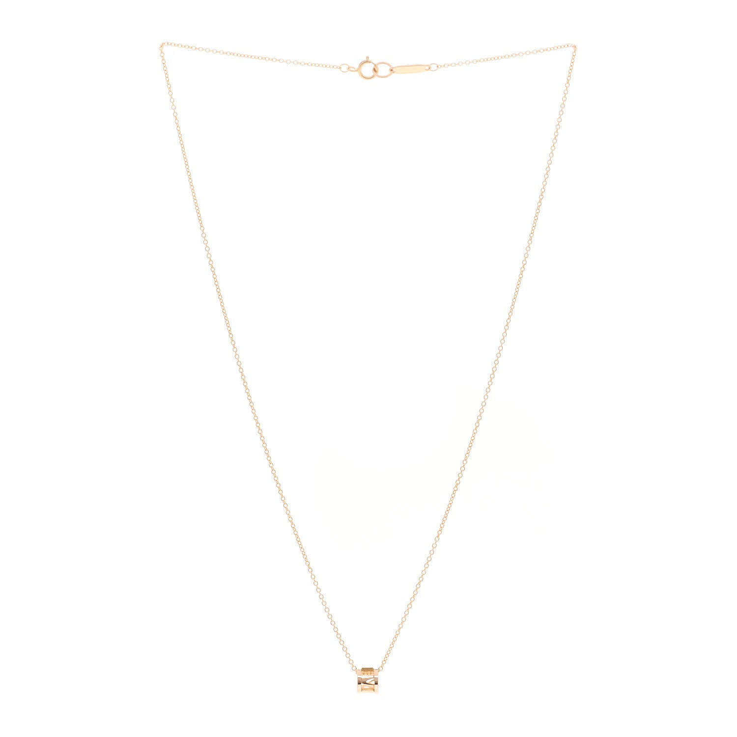 Tiffany 18K Rose Gold Atlas Open Pendant Necklace 3 of 5