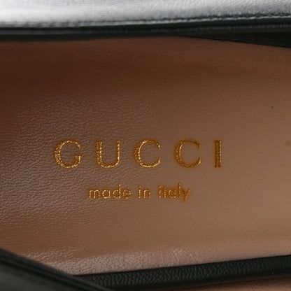 Gucci Malaga Kid GG Marmont Fringe Platform Loafer Pumps 37.5 Black 7 of 21