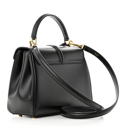 Celine Satinated Calfskin Small 16 Top Handle Bag Black 3 of 11