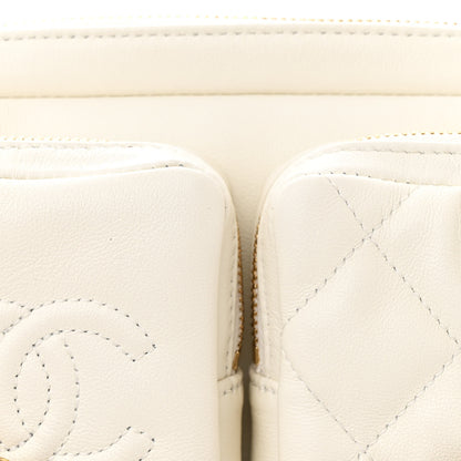 Chanel Calfskin Quilted Small Camera Case White 8 of 11