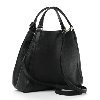 Gucci Pebbled Calfskin Small Soho Shoulder Bag Black 3 of 11