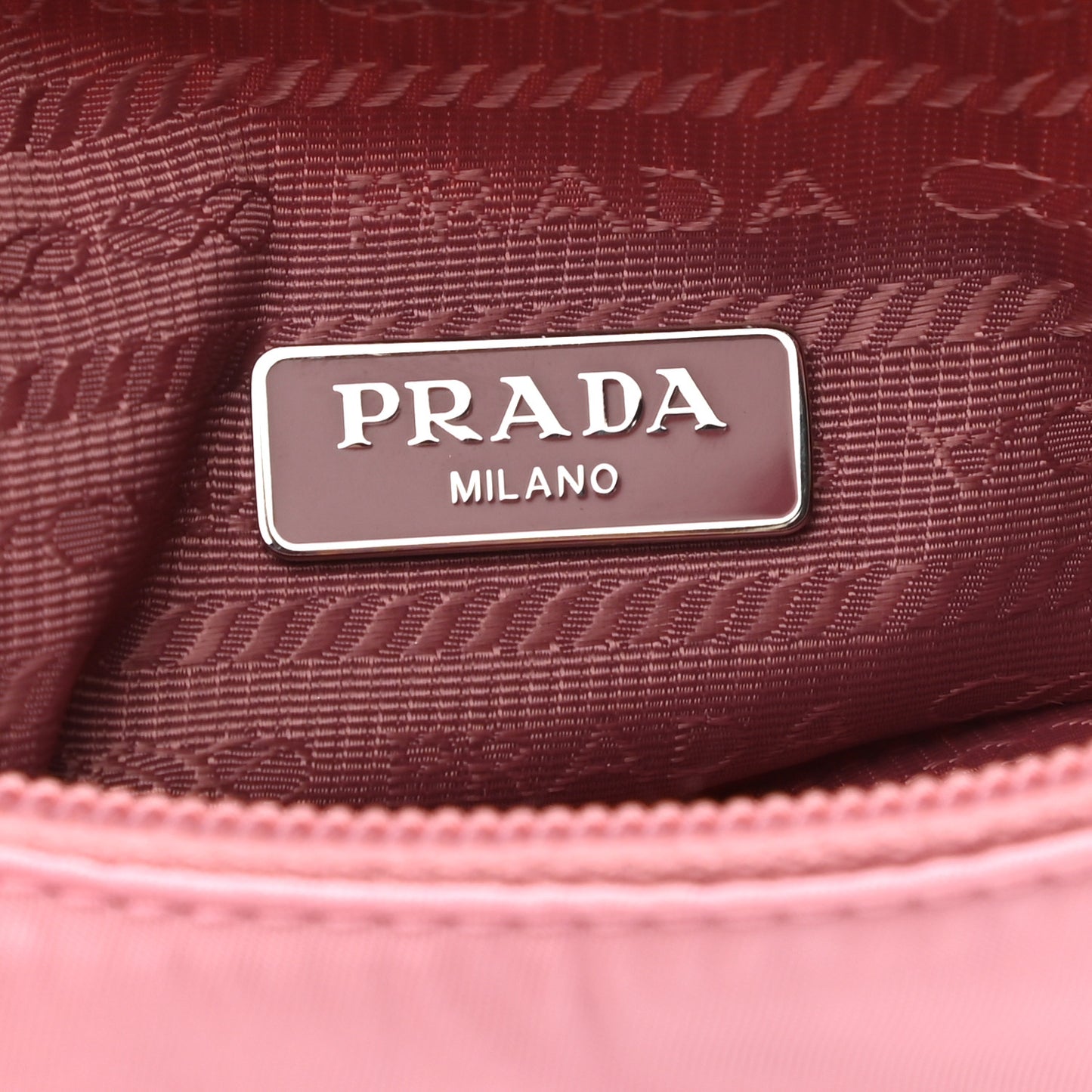 Tessuto Nylon Saffiano Mini Re-Edition 2000 Bag Rosa