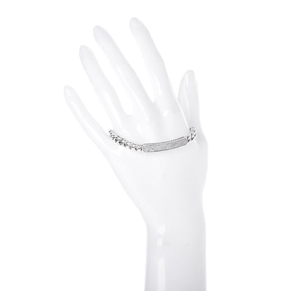 David Yurman Sterling Silver Pave Diamond 6mm Petite ID Bracelet 2 of 4