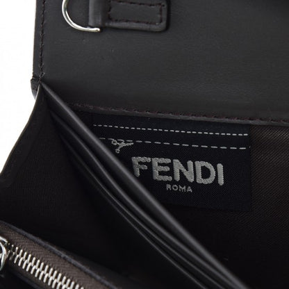 Fendi Vitello Century Lucido Hypnoteyes Studded Continental Wallet On Chain Carbone White Multicolor 7 of 7