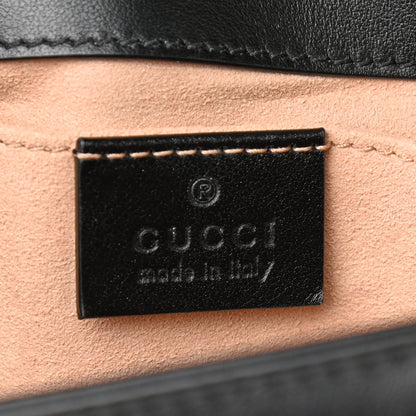 Gucci Calfskin Matelasse Mini GG Marmont Shoulder Bag Black 6 of 9