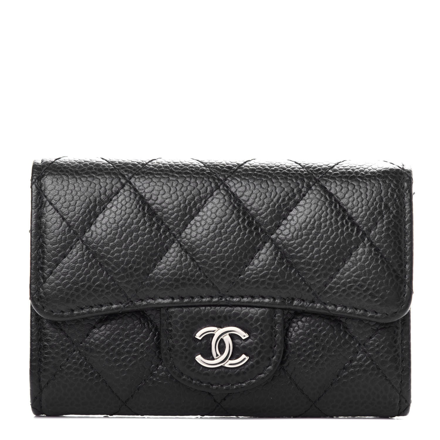 Chanel Caviar Quilted Flap Card Holder Black 1 of 9