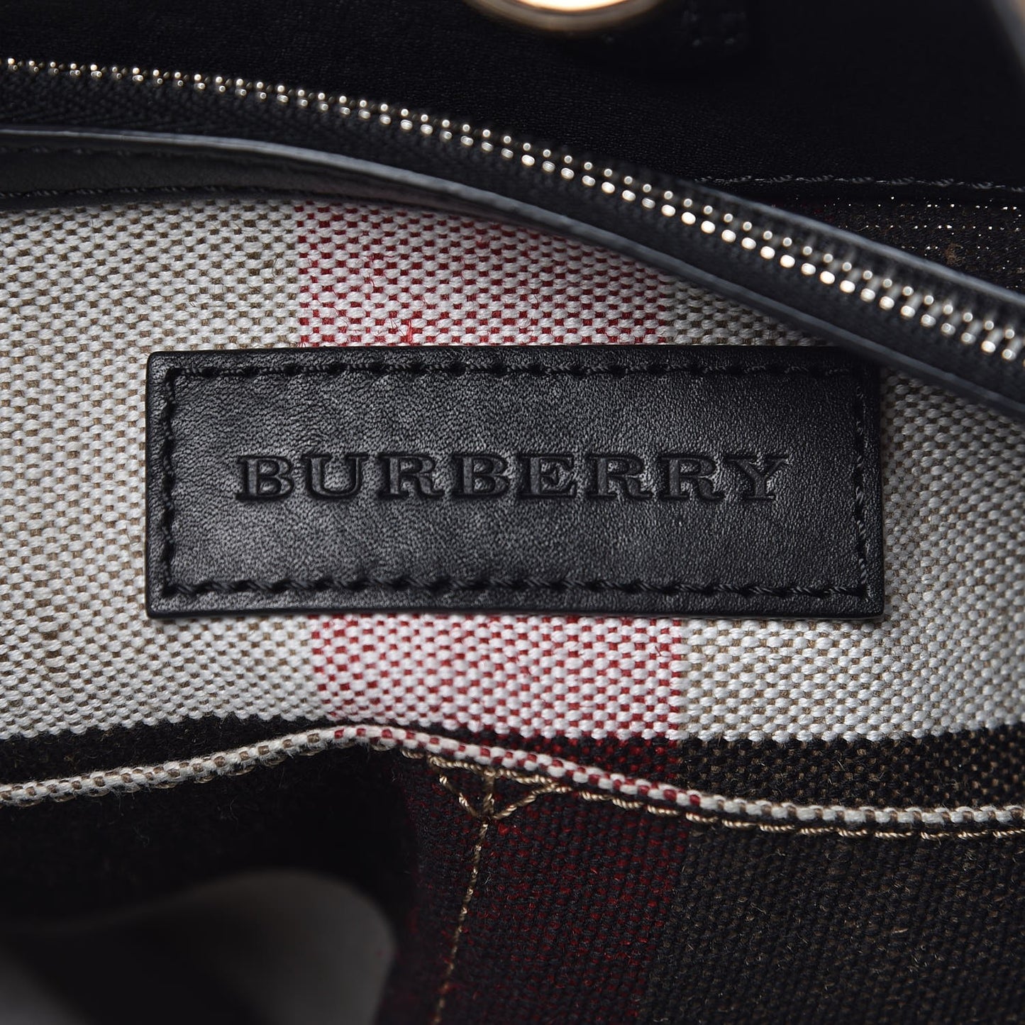 Canvas Mega Check Medium Ashby Hobo Black