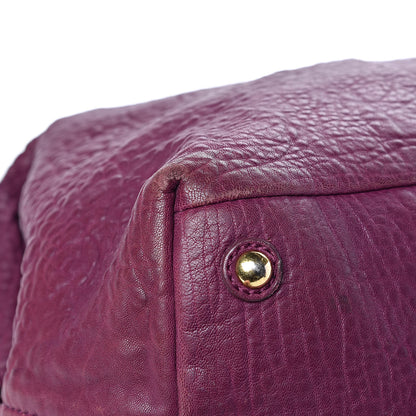 Saint Laurent Pebbled Lambskin Medium Easy Sac Purple 12 of 18