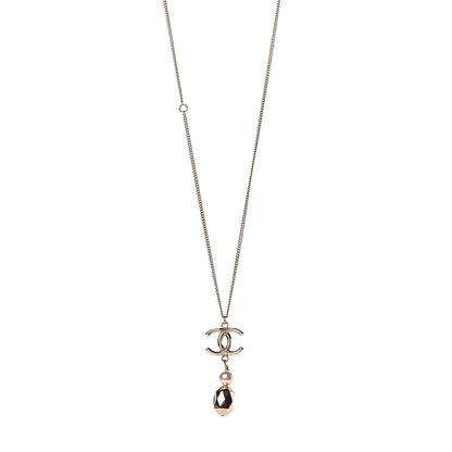 Chanel Pearl CC Drop Necklace Gold 1 of 6