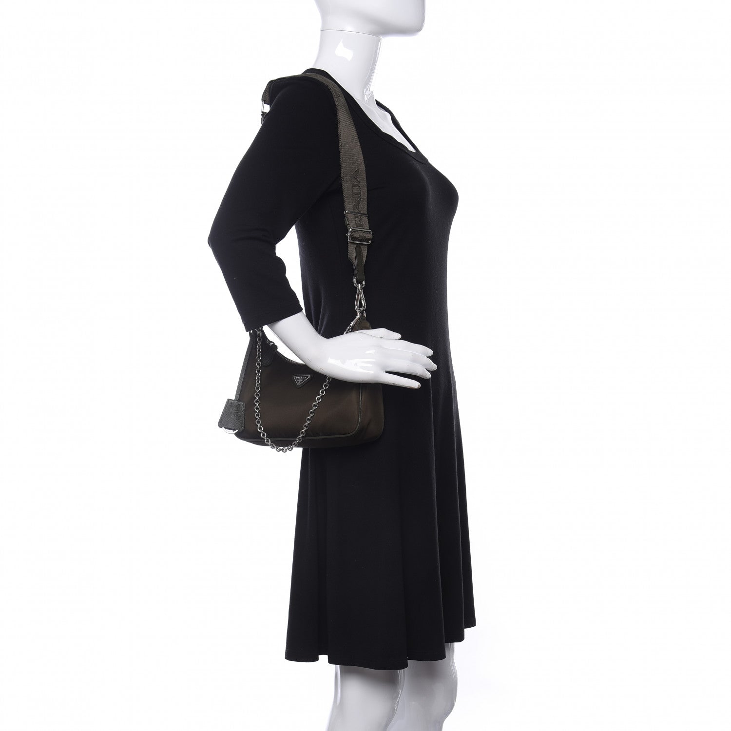 Prada Tessuto Nylon Saffiano Re-Edition 2005 Shoulder Bag Mimetico 2 of 12