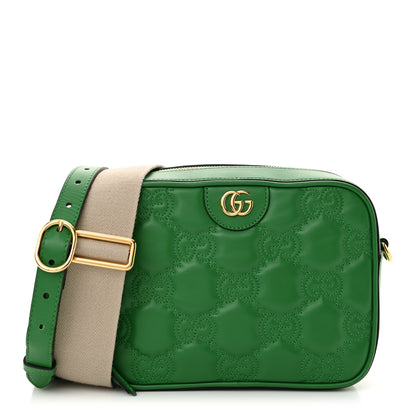 Gucci Calfskin GG Matelasse Shoulder Bag Spring Green Natural 1 of 11
