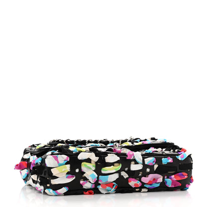 Chanel Silk Lambskin Ribbon Classic Flap Bag Turquoise Multicolor 4 of 11