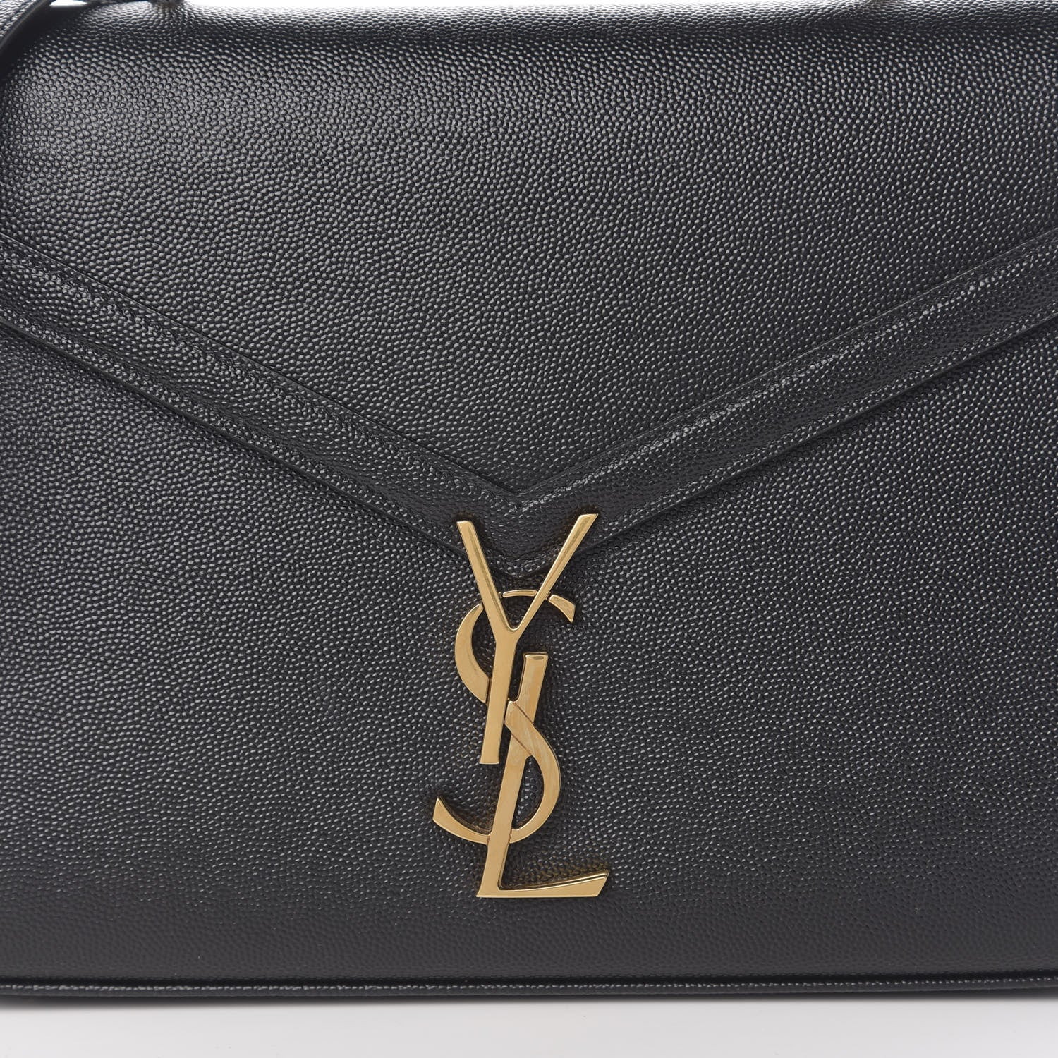 Saint Laurent Grain de Poudre Medium Classic Monogram Cassandra Top Handle Black Rouge Legion 9 of 9