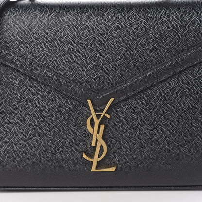 Saint Laurent Grain de Poudre Medium Classic Monogram Cassandra Top Handle Black Rouge Legion 9 of 9