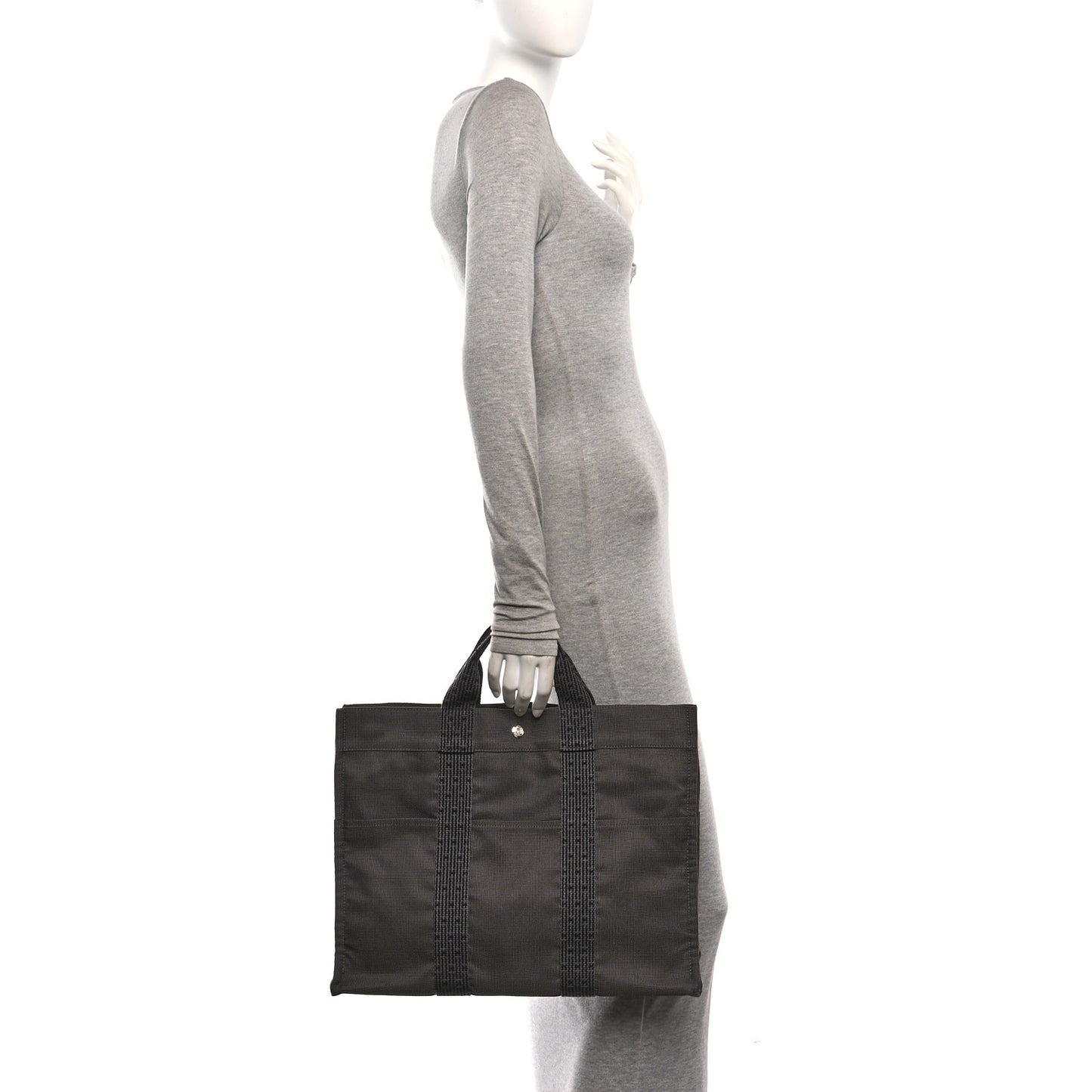 Canvas Herline MM Tote Grey