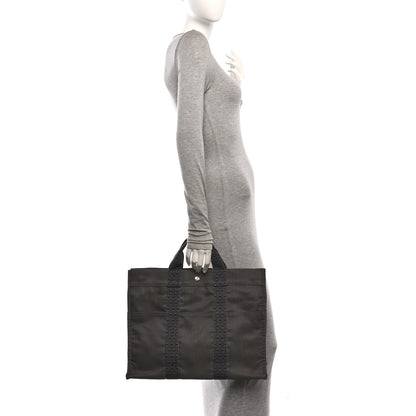 Hermes Canvas Herline MM Tote Grey 2 of 9