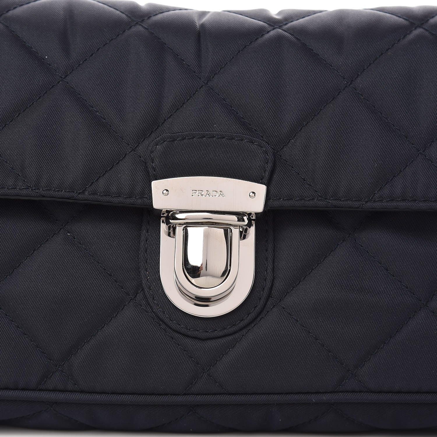 Prada Nylon Tessuto Quilted Flap Navy 10 of 12